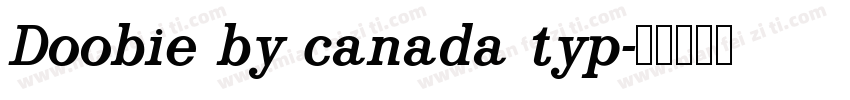 Doobie by canada typ字体转换